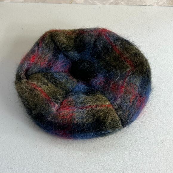 The Jacobite Tartan Mohair/ Wool Blend Beret Hat Woven In Scotland - Picture 7 of 12